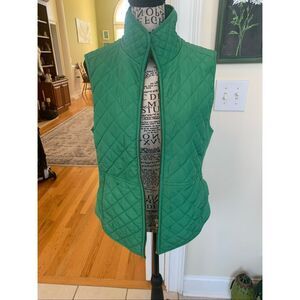BRITISH KHAKI Quilted Women's Vest Green